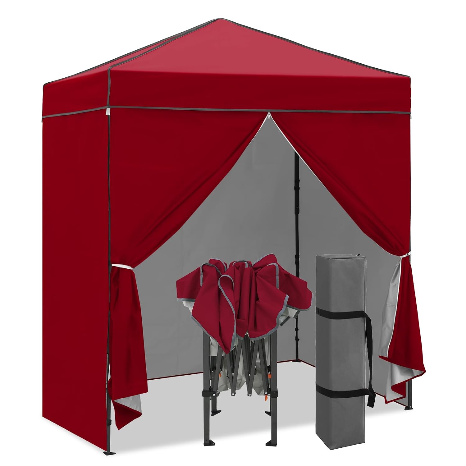 Camping Shower Tent Portable - 6x4 팝업 캐노피 텐트, 탈부착 가능한