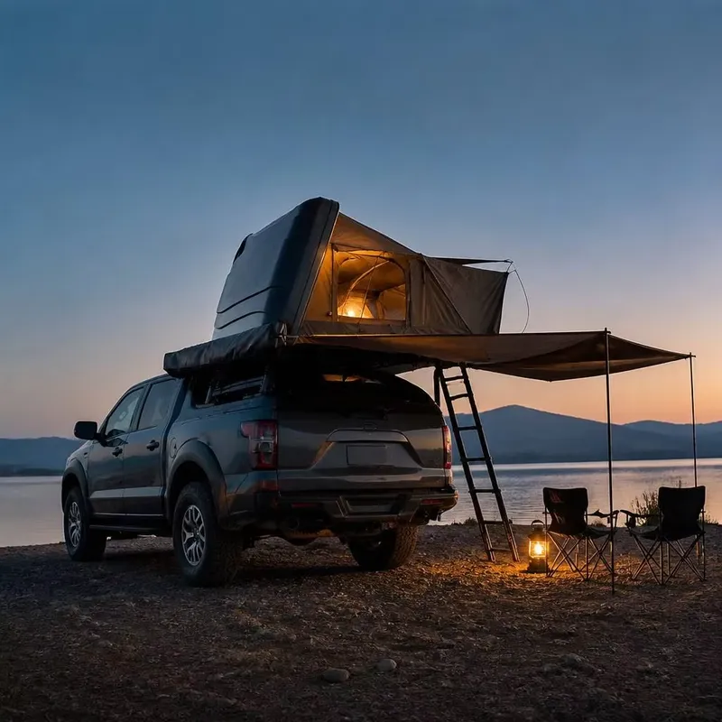녹 방지 ABS 소재의 견고한 하드 쉘 루프탑 텐트,  - Roof Top Tent Ladder Telescopic 리뷰 및 가격