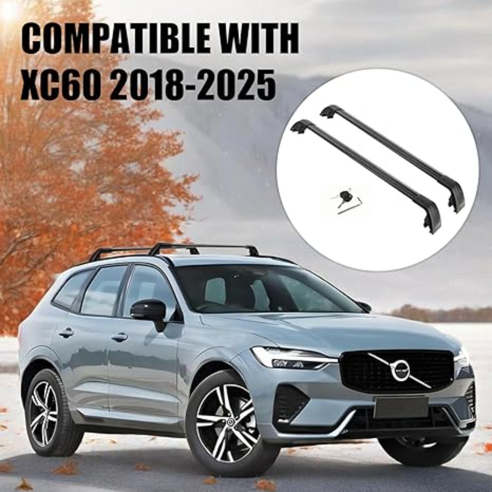 볼보 XC60 2018-2025용 알루미늄 루프랙, 금 - Roof Rack Crossbar Aluminum 리뷰 및 가격