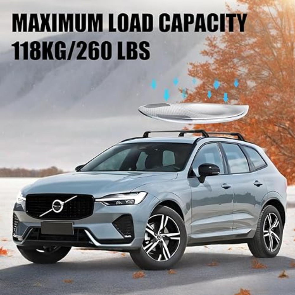 볼보 XC60 2018-2025용 알루미늄 루프랙, 금 - Roof Rack Crossbar Aluminum 리뷰 및 가격