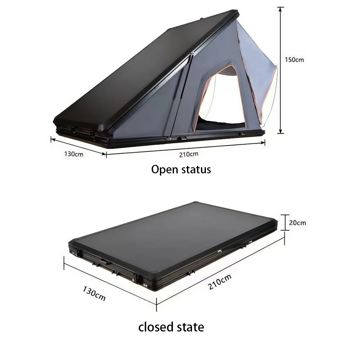 전문적인 방수 기능이 있는 견고한 하드 쉘 루프탑 텐트 - Roof Tent Hardshell Aluminum 리뷰 및 가격