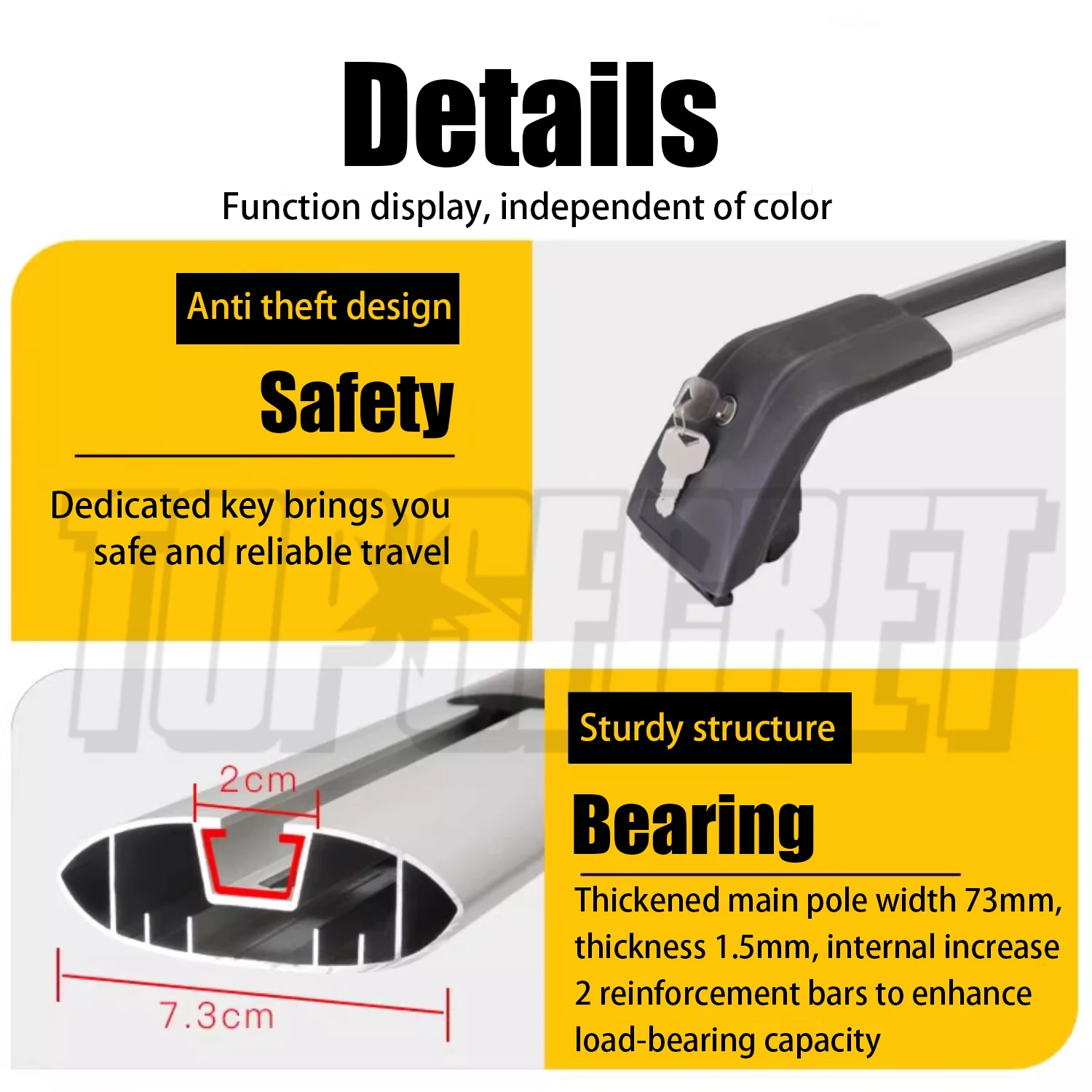 MG ZS 2025 크로스바 루프 레일 랙 잠금 가능  - Roof Rack Crossbar Aluminum 리뷰 및 가격