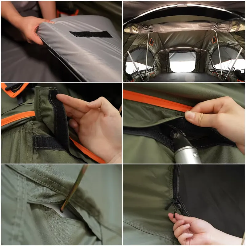 공장에서 제작된 접이식 방수 가족용 텐트, 야외 캠핑용 - Roof Top Tent Soft Shell 3 Person 리뷰 및 가격