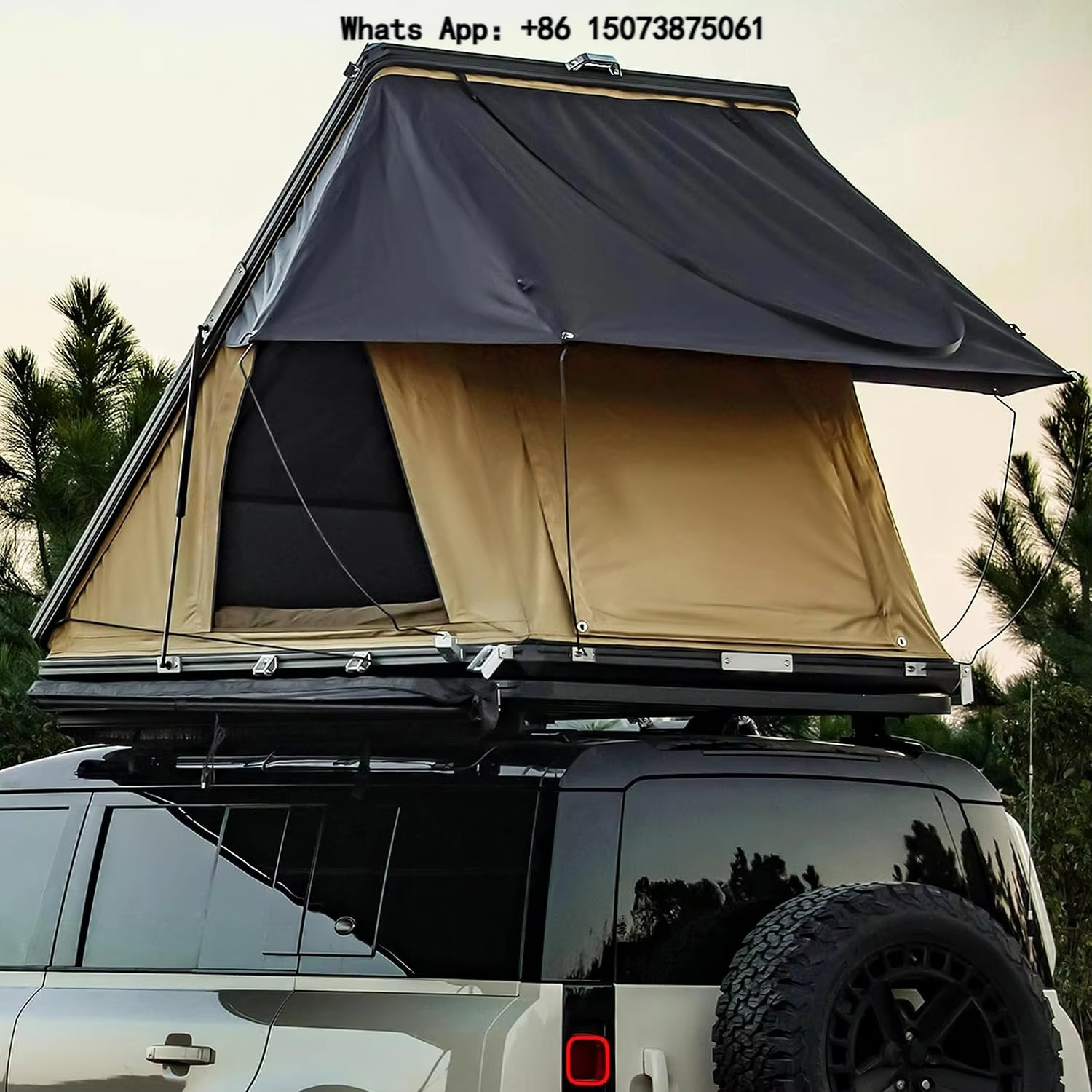 튼튼한 하드쉘 루프탑 텐트, 2~3인용 루프탑 텐트,  - Roof Top Tent Ladder Telescopic 리뷰 및 가격