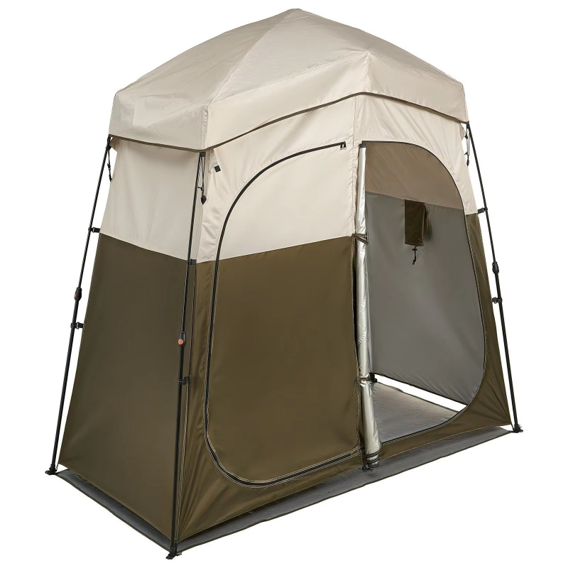 휴대용 2룸 캠핑 샤워 텐트 바닥 고정 로프 은코팅 1 - Camping Shower Tent Portable 리뷰 및 가격