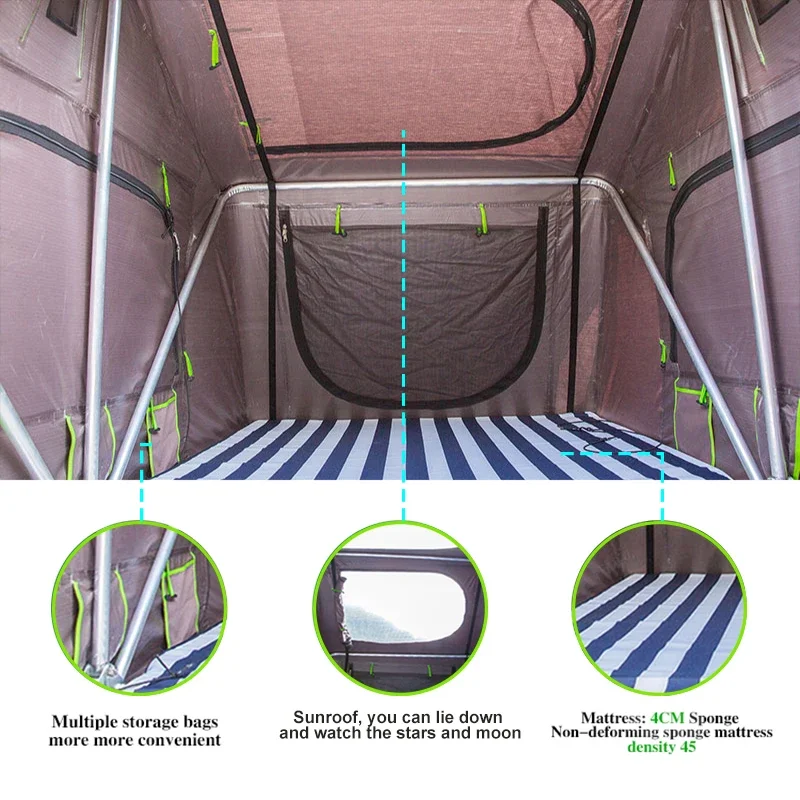 방수 기능이 있는 4x4 1~2인용 알루미늄 캠핑카 소 - Roof Top Tent Annex Room 리뷰 및 가격